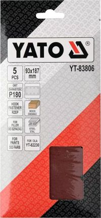 Papier scierny 90mm x 187mm p180 - YATO YT-83806 — zdjęcie 2