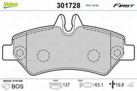 Klocki hamulcowe First - VALEO 301728