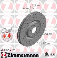 Tarcza hamulcowy lewa - ZIMMERMANN 460.1554.52 — zdjęcie 2