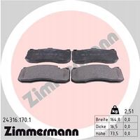 Klocki hamulcowe - ZIMMERMANN 24316.170.1 — zdjęcie 2