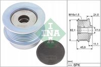 Sprzęgło alternatora - INA 535 0367 10 — zdjęcie 2