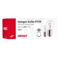 Żarówki halogenowe P21W BA15s 24V 10 szt. (E8) - AMIO AMI01006 — zdjęcie 3