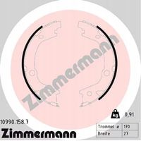 Szczęki hamulcowe - ZIMMERMANN 10990.158.7 — zdjęcie 2