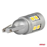 Żarówki LED CANBUS T10 W5W 12 SMD 3030 White 12V 24V - AMIO AMI04243 — zdjęcie 4