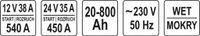 Prostownik z Rozruchem 20 - 800 AH - YATO YATYT-83062 — zdjęcie 3