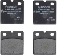 Okładziny hamulca tarczowego, komplet; tył - BOSCH 0 986 460 193