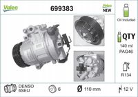 Sprężarka klimatyzacji fabia ii - VALEO 699383 — zdjęcie 2