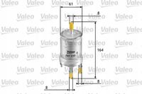 Filtr paliwa przepływowy - VALEO 587030