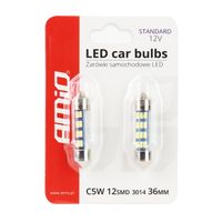 Żarówki LED STANDARD 3014 12SMD Festoon C5W C10W C3W 36mm White 12V - AMIO AMI01090 — zdjęcie 3