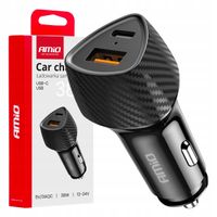 Ładowarka samochodowa QC+PD 38W USB-A + USB-C - AMIO AMI04283
