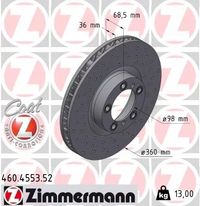 Tarcza hamulcowy lewa - ZIMMERMANN 460.4553.52 — zdjęcie 2