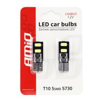 Żarówki LED CANBUS 4SMD 5730 T10 W5W White - AMIO AMI01630 — zdjęcie 5