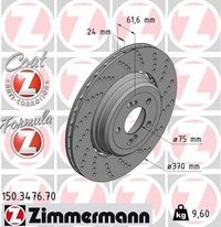 Tarcza hamulcowy prawa - ZIMMERMANN 150.3476.70 — zdjęcie 2