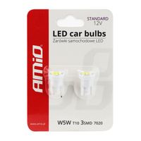 Żarówki LED STANDARD T10 W5W 3xSMD 7020 12V - AMIO AMI01096 — zdjęcie 5