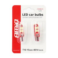 Żarówki LED CANBUS 15SMD 4014 T10e W5W SILCA White 12V - AMIO AMI01443 — zdjęcie 5