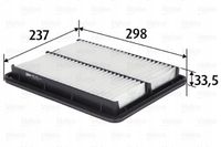 Filtr powietrza panelowy - VALEO 585478