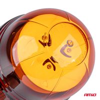Lampa ostrzegawcza błyskowa kogut 39 LED magnes R65 R10 12V 24V W02m - AMIO AMI02300 — zdjęcie 3