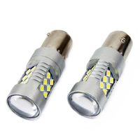 Żarówki LED CANBUS 3030 24SMD BA15S P21W White 12V 24V - AMIO AMI01445 — zdjęcie 2