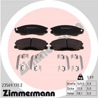 Klocki hamulcowe - ZIMMERMANN 23569.170.2 — zdjęcie 2