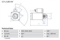 Rozrusznik renault megane i - BOSCH 0 986 021 051 — zdjęcie 2
