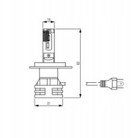 Led h4 12v up to led 6000k 3000lm - BOSMA LED7633 — zdjęcie 4