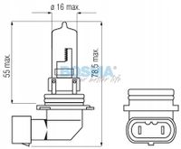 Zar.12v 60w p20d hb3 - BOSMA LED3523