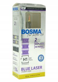 Blue laser 12v/55w p14,5s h1 twin box - BOSMA LED5633