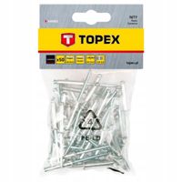 Nity aluminiowe 4.0 x 8 mm, 50 szt. - TOPEX TPX43E401