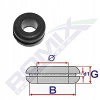 Przelotka gumowa          5szt - ROMIX C60487 — zdjęcie 2