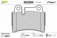 Klocki hamulcowe First - VALEO 302284