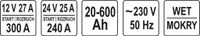 Prostownik z Rozruchem 20 - 600AH - YATO YATYT-83060 — zdjęcie 2