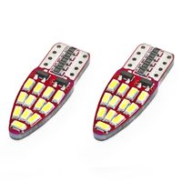 Żarówki LED CANBUS 24SMD 3014 T10e W5W boczne White 12V - AMIO AMI01285 — zdjęcie 4