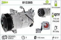 Sprężarka klimatyzacji Renault Megane - VALEO 813385 — zdjęcie 2