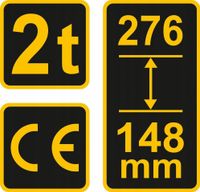 Podnośnik hydrauliczny słupkowy 2T - VOREL YAT80012 — zdjęcie 3