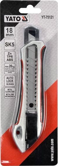Nożyk z Ostrzem Łamanym 18mm - YATO YT-75121 — zdjęcie 3