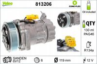 Sprężarka klimatyzacji mini - VALEO 813206 — zdjęcie 2