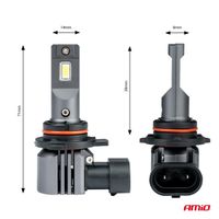Żarówki samochodowe LED seria X4 Aviator HIR2 9012 6500K Canbus - AMIO 03768 — zdjęcie 3