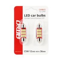 Żarówki LED CANBUS 4014 12SMD Festoon C5W C10W C3W 36mm White 12V 24V - AMIO AMI01289 — zdjęcie 3