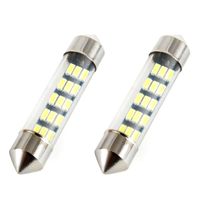 Żarówki LED STANDARD 3014 15SMD Festoon C5W C10W C3W 39mm White 12V - AMIO AMI01091 — zdjęcie 2