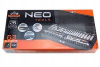 Klucze nasadowe 1/4 zestaw 63 szt - NEO TPX10-008 — zdjęcie 2