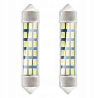 Żarówki LED STANDARD 3014 18SMD Festoon C5W C10W C3W 41mm White 12V - AMIO AMI01092 — zdjęcie 4