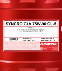 Oleje i smary - CHEMPIOIL CH S. GLV 75W90 LS 20L PL