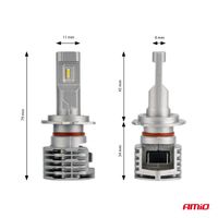 Żarówki samochodowe LED seria X1 H7 6500K Canbus - AMIO AMI02966 — zdjęcie 3