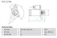 Rozrusznik - BOSCH 0 986 014 890