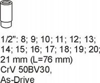Wkład do Szuflady Nasadki 14 Części - YATO YATYT-5539 — zdjęcie 3