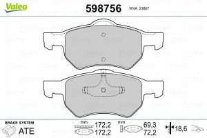 Klocki hamulcowe - VALEO 598756