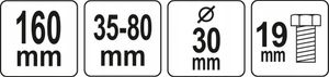 Duży Ściągacz do Sworzni Kulistych - YATO YATYT-06123