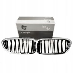 Grill bmw podwójna listwa, czarny chrom, bmw 5 g30 - SKV 66SKV196