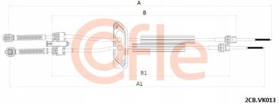 Linka zmiany biegów insert + selection cables 1006/675+9… - COFLE 2CB.VK013