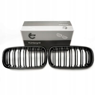 Grill bmw podwójna listwa, kolor carbon, bmw x5 f15 - SKV ESEN 66SKV299